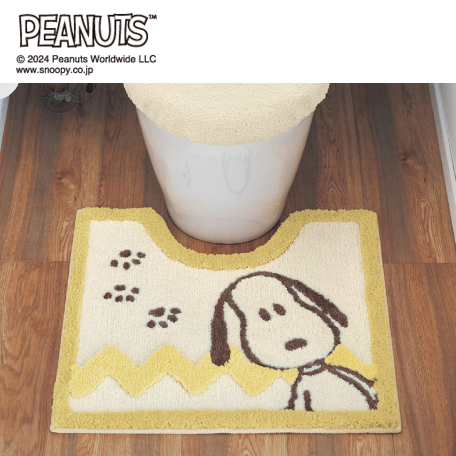 【ピーナッツ/PEANUTS】トイレマット・フタカバー「スヌーピー」