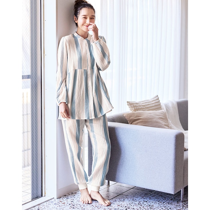 【新色追加】 寝ても覚めても着ていたいふっくら綿ガーゼパジャマリユアーズ/Re_yours