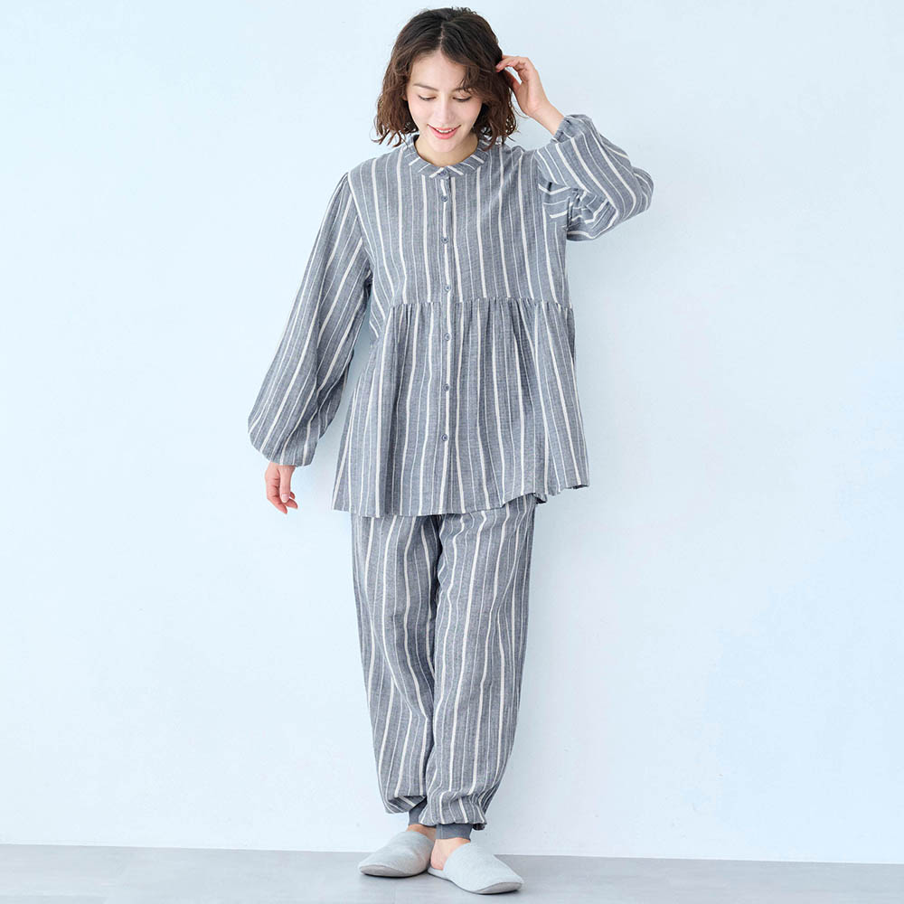 【新色追加】 寝ても覚めても着ていたいふっくら綿ガーゼパジャマ 【新色追加】 寝ても覚めても着ていたいふっくら綿ガーゼパジャマ