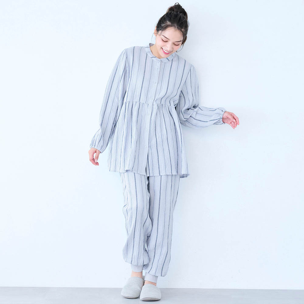 【新色追加】 寝ても覚めても着ていたいふっくら綿ガーゼパジャマ 【新色追加】 寝ても覚めても着ていたいふっくら綿ガーゼパジャマ