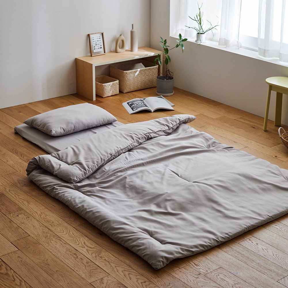 省スペースで収納できる来客用布団セット(6点) 【SNSで話題】(BELLE