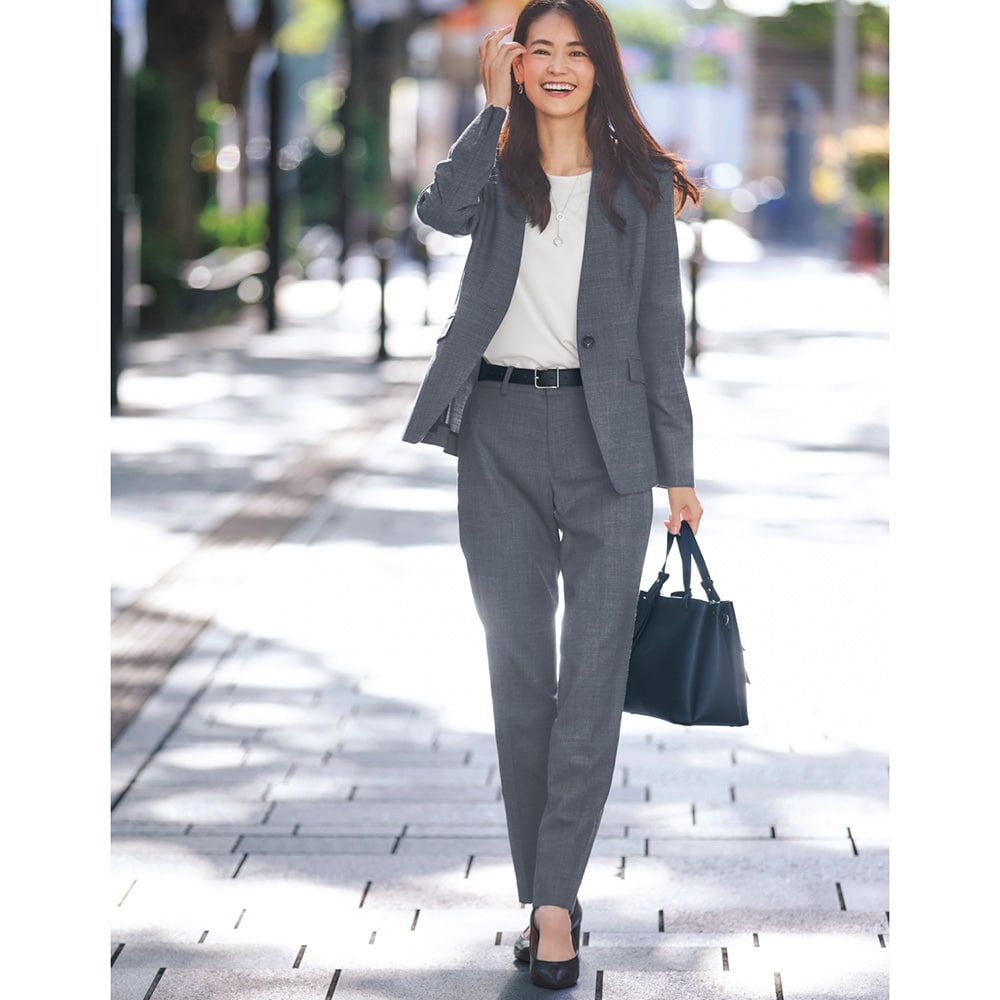 ウール混ストレッチジャケット(腕はり)(ラシサ/Rashisa)｜通販の