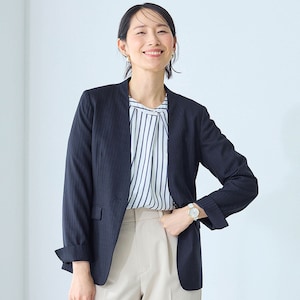 ネイビー系シャドーストライプ