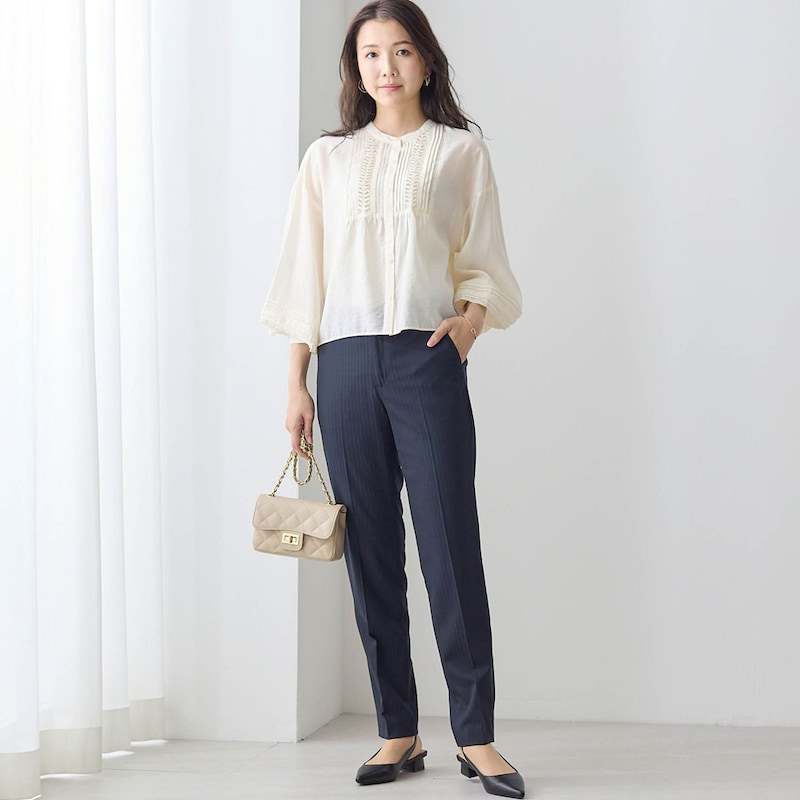 モデル身長170cm／61-89 ※写真は撮影用のため股下+8cmになります。