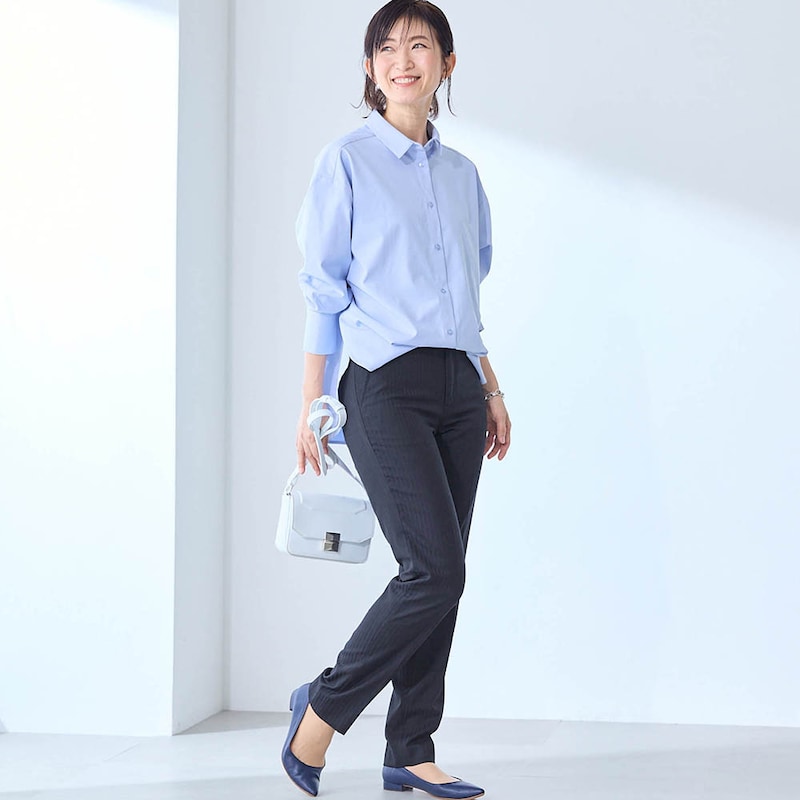 モデル身長167cm／61-89 ※写真は撮影用のため股下+8cmになります。