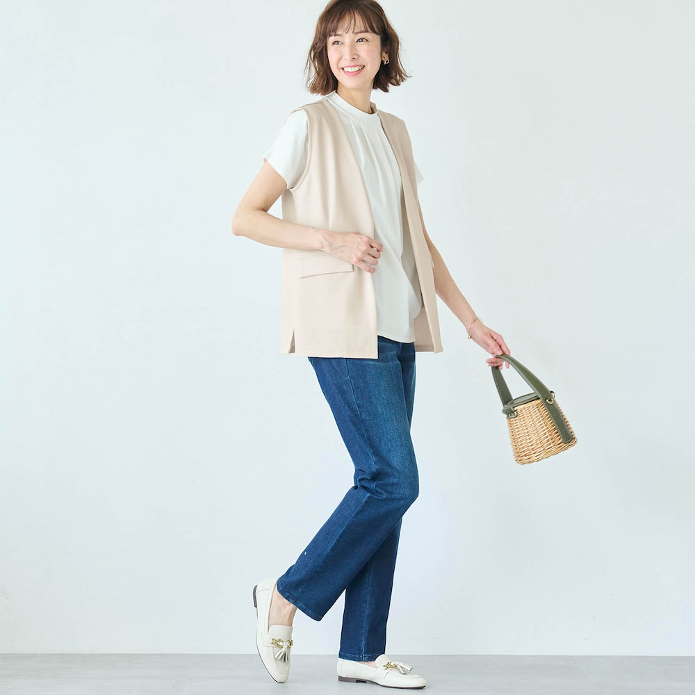 モデル身長169cm／M・身丈65cm ※写真は撮影用のため身丈+2cmになります。