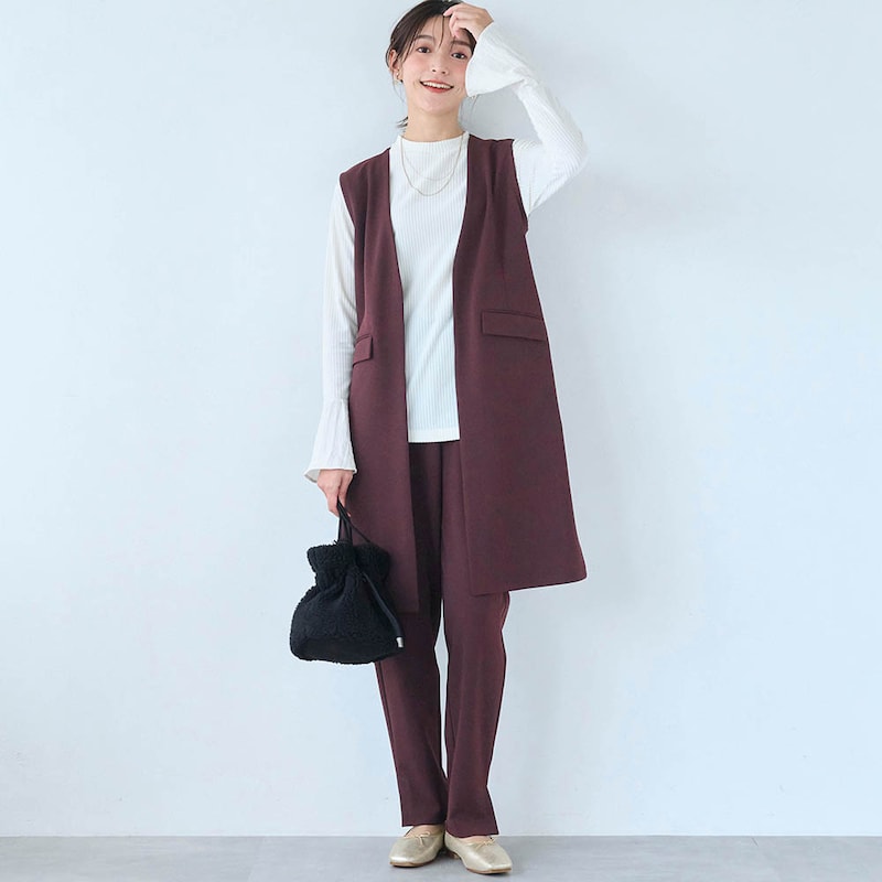 モデル身長170cm／M・身丈90cm　※写真は撮影用のため身丈+6cmになります。
