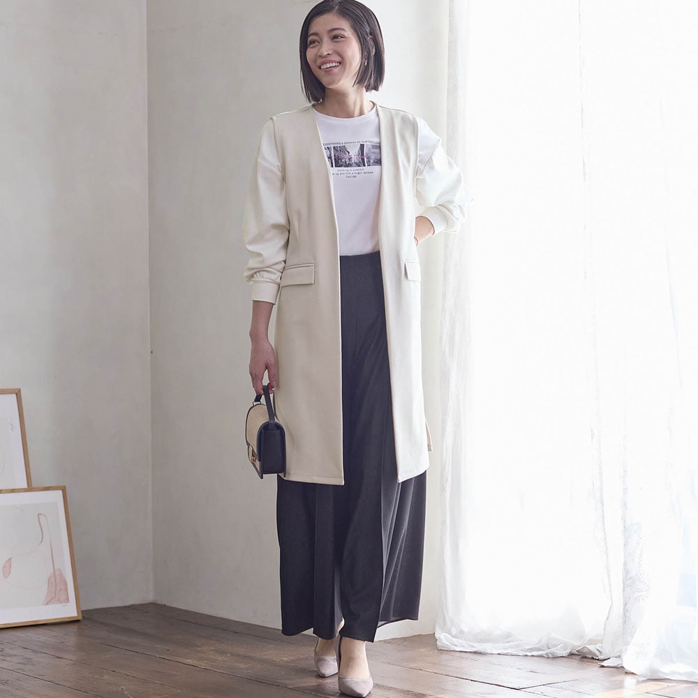 モデル身長168cm／M・身丈90cm ※写真は撮影用のため身丈+6cmになります。