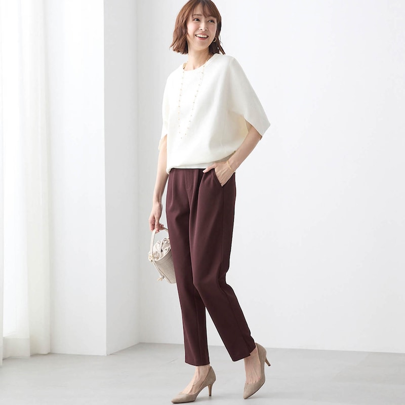 モデル身長169cm／M・股下65cm　※写真は撮影用のため股下+6cmになります。