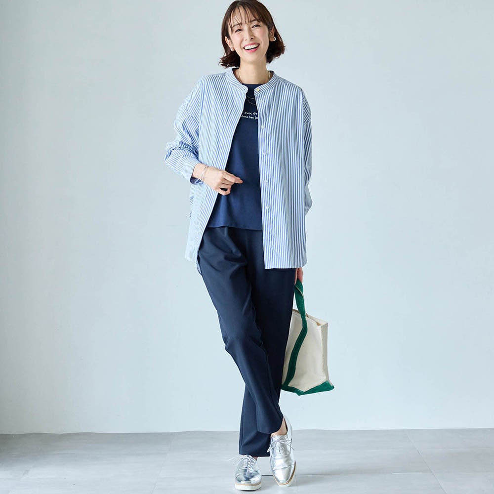 モデル身長169cm／M・股下65cm　※写真は撮影用のため股下+6cmになります。
