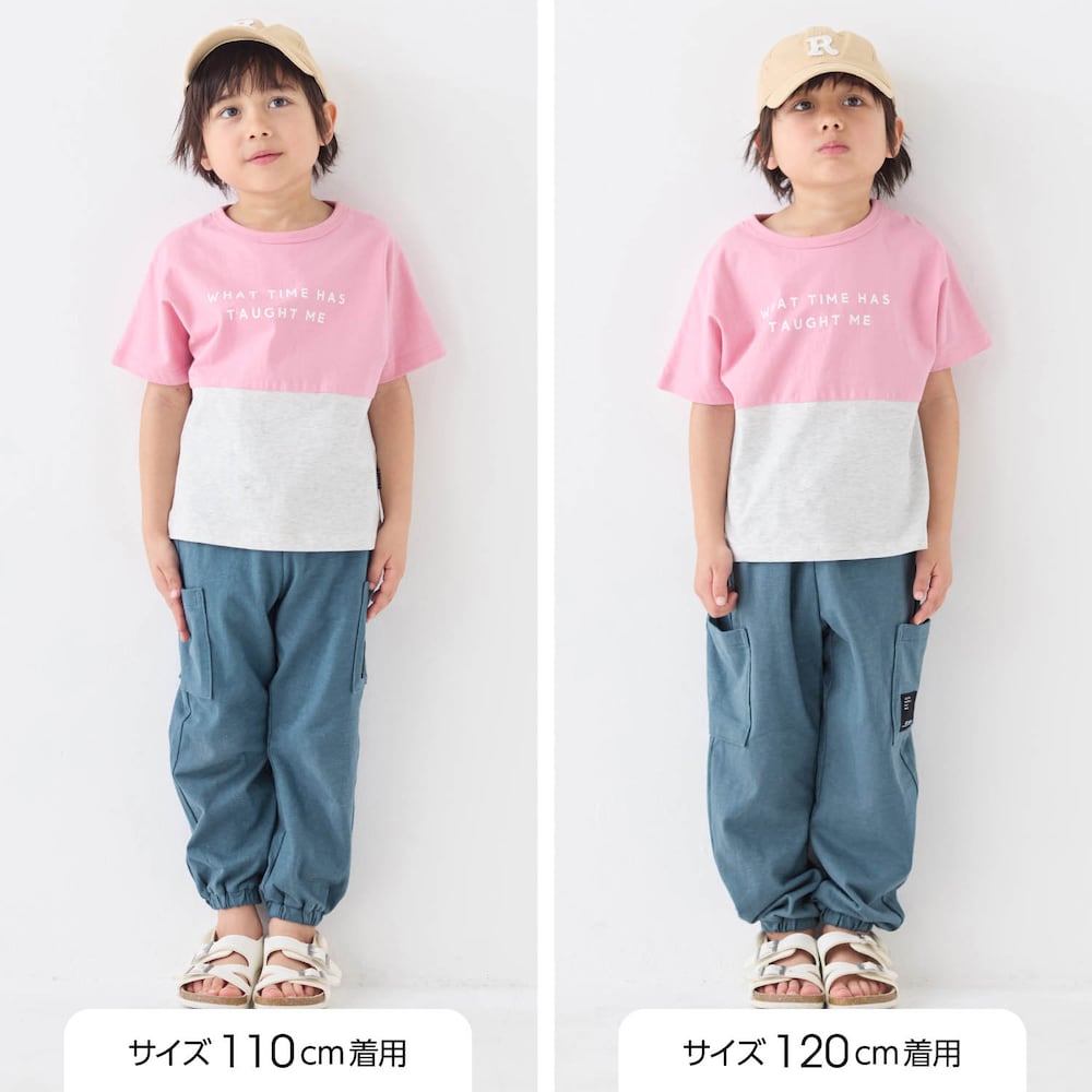 サイズ別着用比較／モデル身長109cm