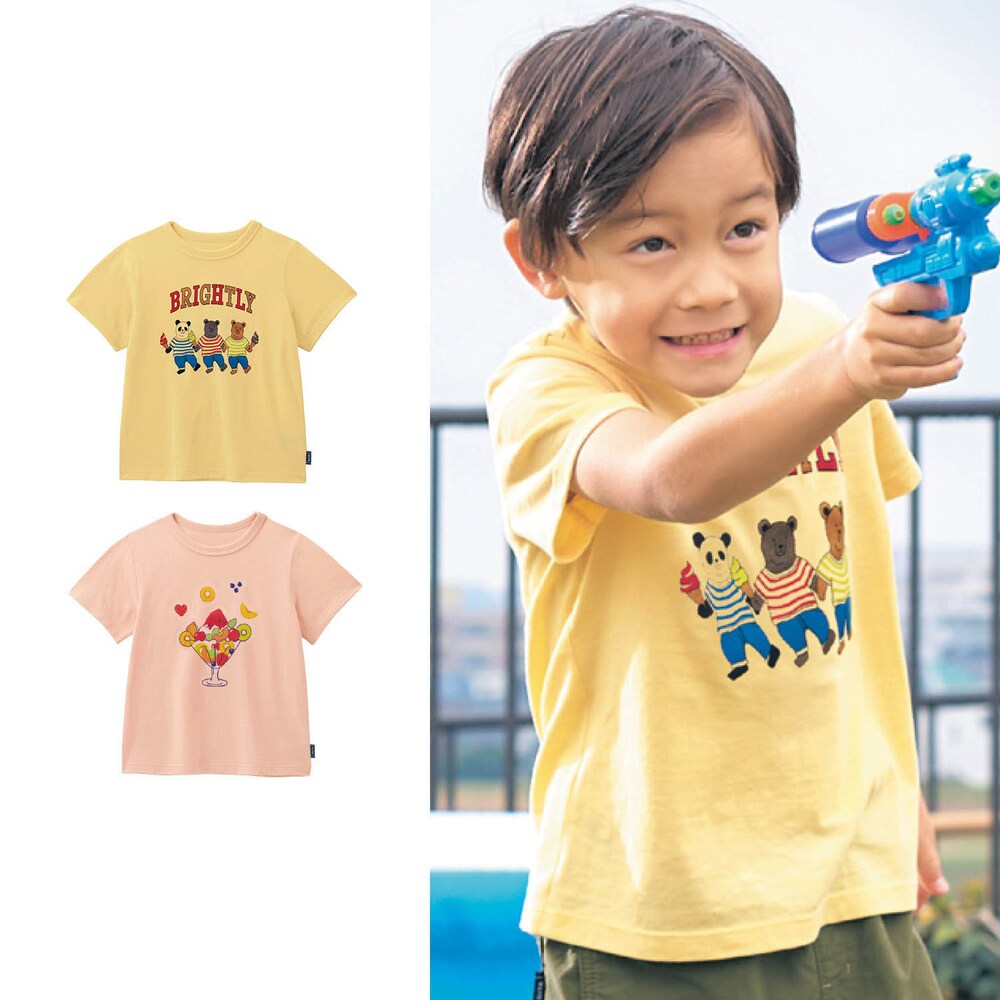 【ジータ/GITA】薄くて涼しいカラフルプリント半袖Tシャツ 【子供服】