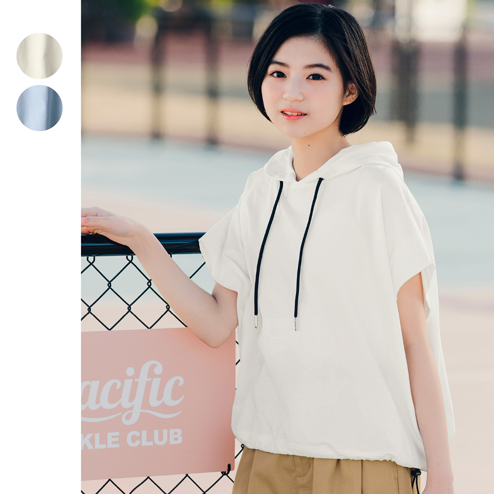 裾スピンドルデザイン綿素材半袖Tシャツパーカ 【子供服 半袖】(STANDARD me) 裾スピンドルデザイン綿素材半袖Tシャツパーカ 【子供服 半袖】(STANDARD me)