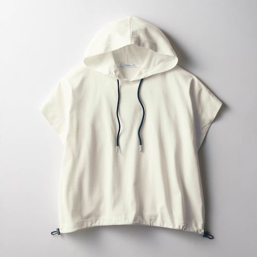 ＼ペールブルー再入荷／ 裾スピンドルデザイン綿素材Ｔシャツパーカ 【子供服 半袖】
