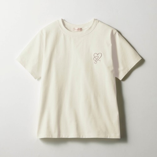 なめらかタッチぷっくり刺繍ワンポイント綿素材半袖Ｔシャツ 【子供服】