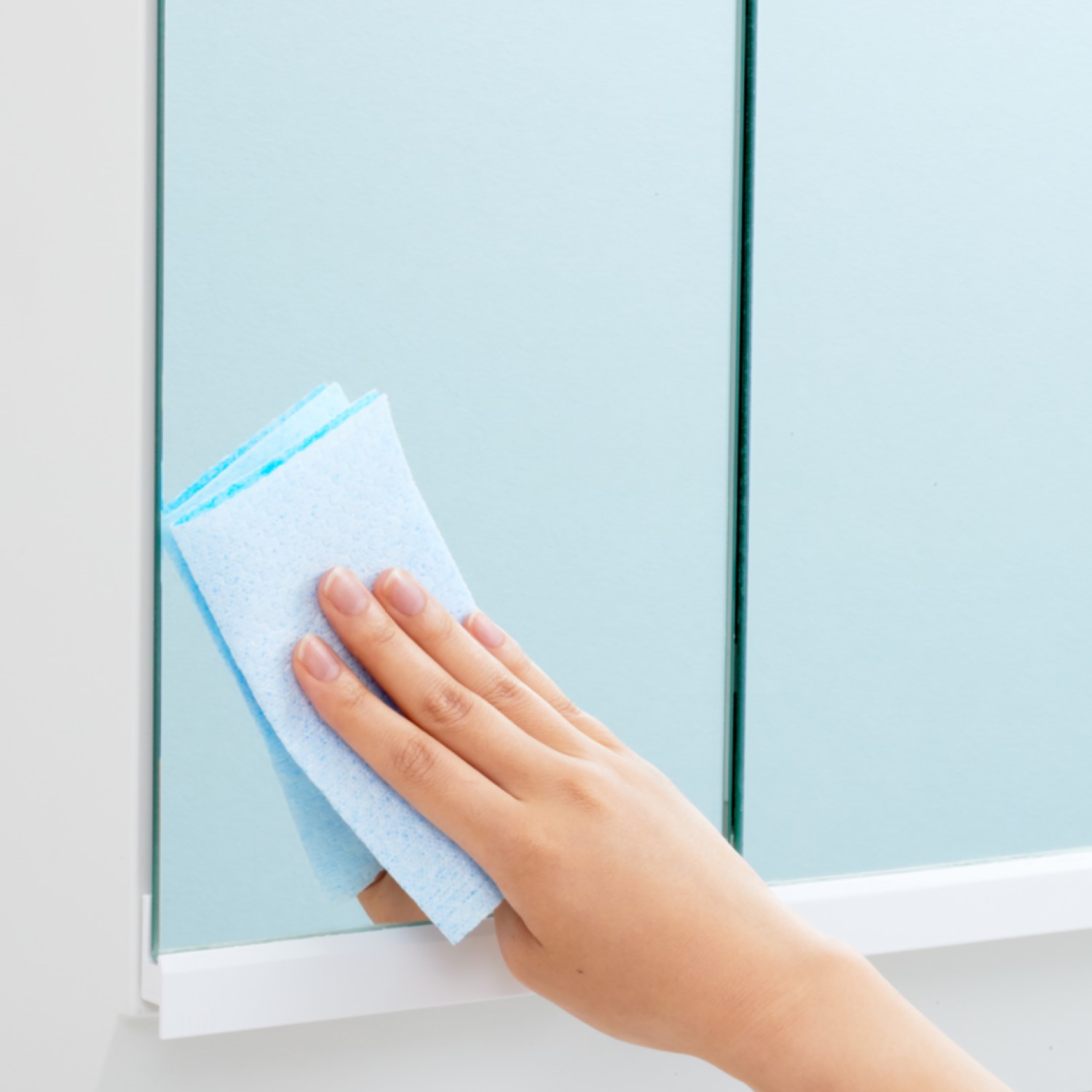 【グッドナ/Goodna】水で拭くだけ 鏡ぴかぴかシート2個セット 【ガラス・ステンレスにも】