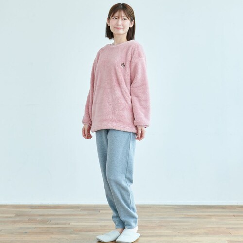 【12月5日セール追加】 LOGOSパイルボアトップス×スウェットボトム