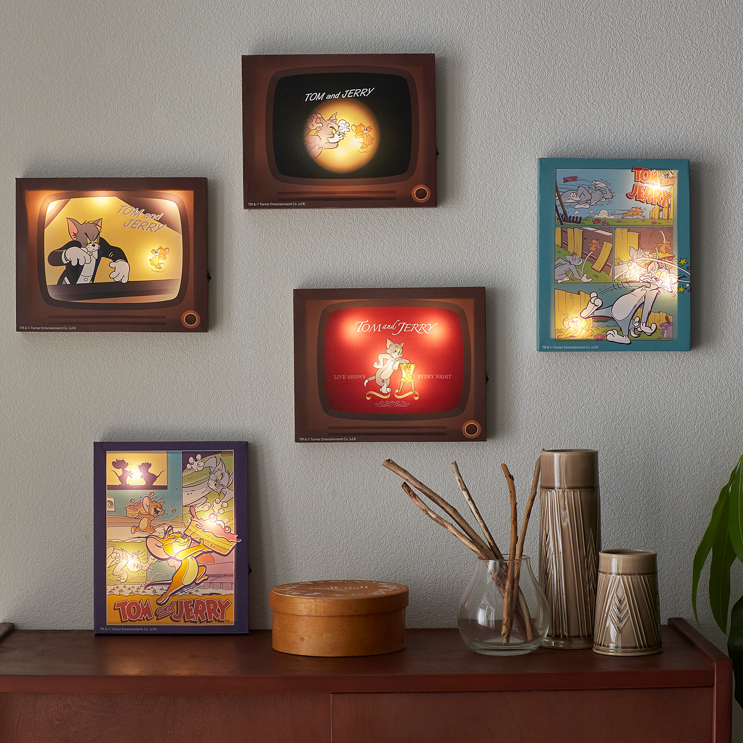 光るキャンバスアートパネル「トムとジェリー」 光るキャンバスアートパネル「トムとジェリー」