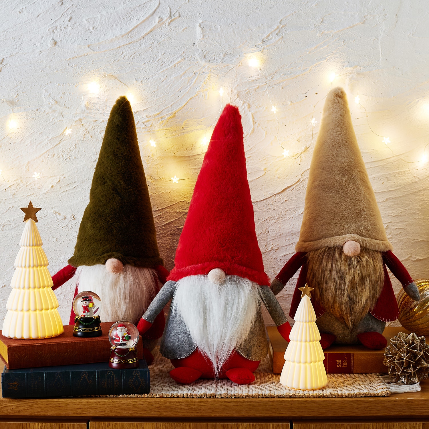 【クリスマス】サンタとスノーマンのスノードーム２個セット