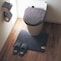 グレー/標準マット&マルチフタセット　※スリッパ、トイレットペーパーカバーは商品に含まれません