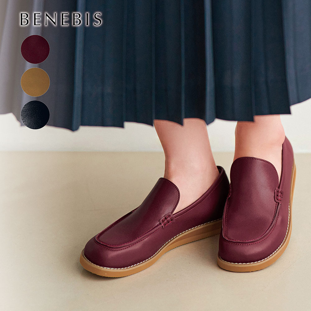 【ベネビス/BENEBIS】モカシューズ(2E)【軽量】【ワイドオブリーク】