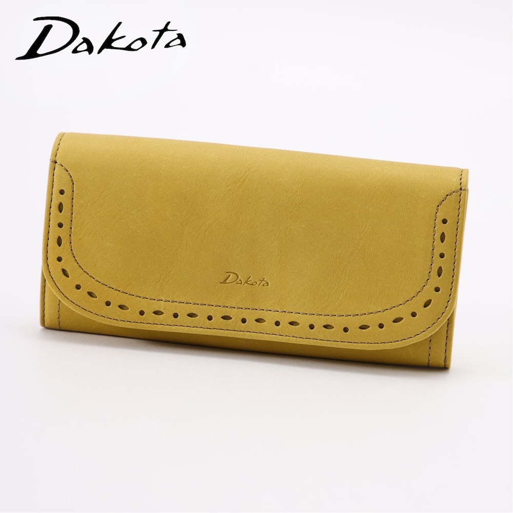 【ダコタ/Dakota】クラフトタッチの本革かぶせ長財布
