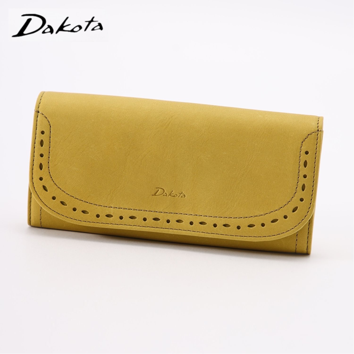 【ダコタ/Dakota】クラフトタッチの本革かぶせ長財布