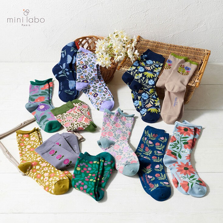 足元が華やぐ大人のソックス2柄セット 「ミニラボ」