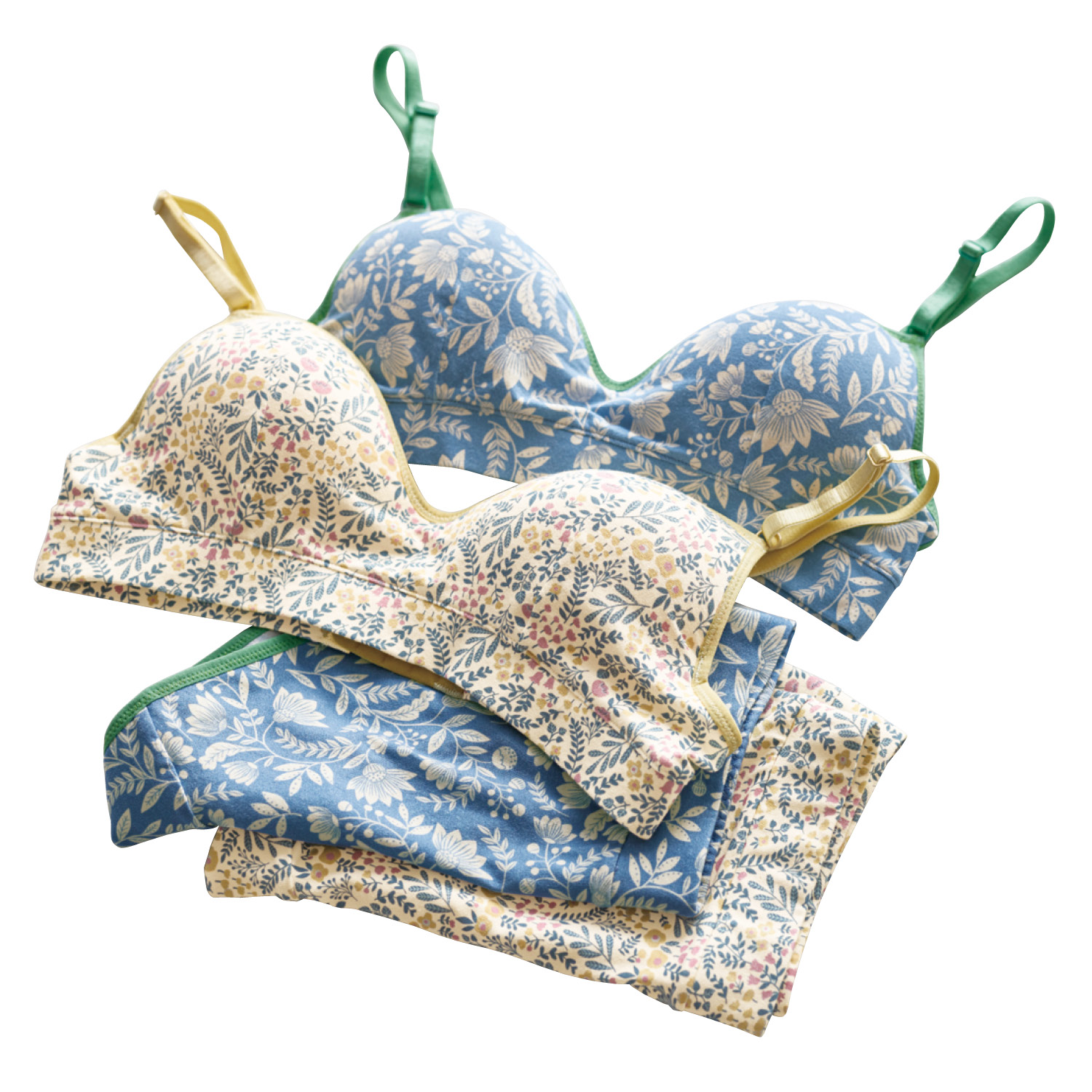 【ミニラボ/mini labo】綿混ノンワイヤーブラ & ショーツ 「ミニラボ」