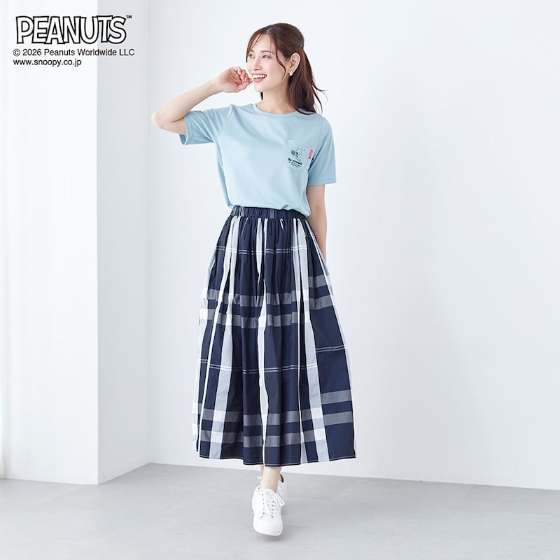 モデル身長168cm／M サックスブルー着用