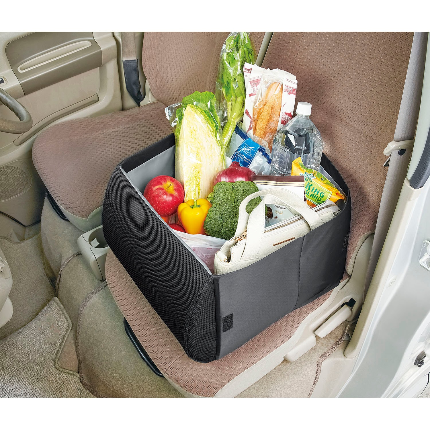 【ベルメゾン】荷物の転落防止!シートボックス腰クッション