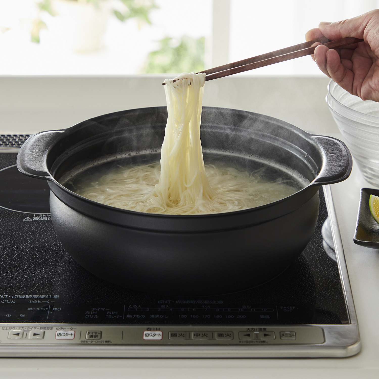 【ベルメゾン】吹きこぼれにくい!土鍋に見える軽量アルミ鍋 【IH/ガス火対応】 【ベルメゾン】吹きこぼれにくい!土鍋に見える軽量アルミ鍋 【IH/ガス火対応】