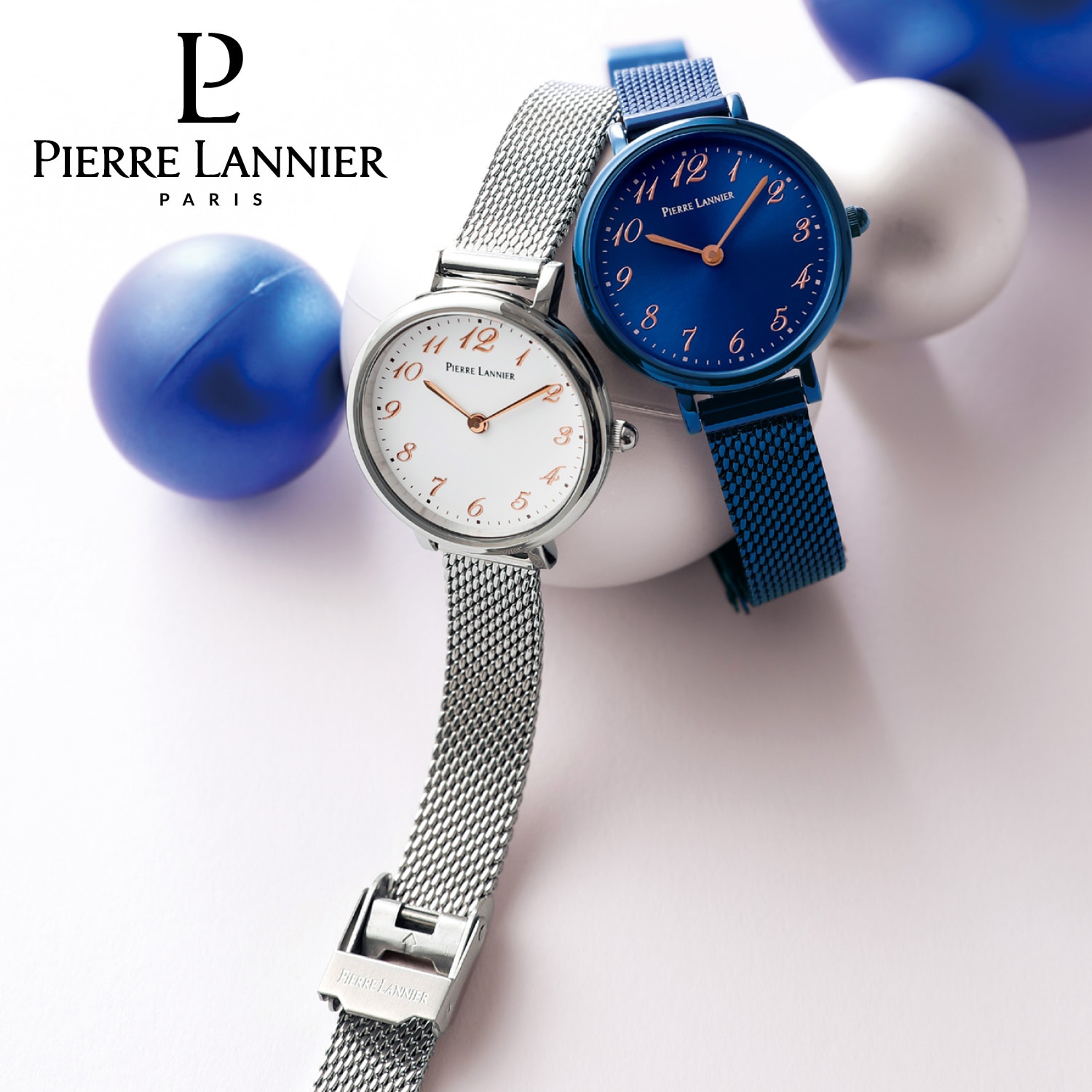 【ピエール ラニエ/Pierre Lannier】メタルベルト腕時計[フランス製]