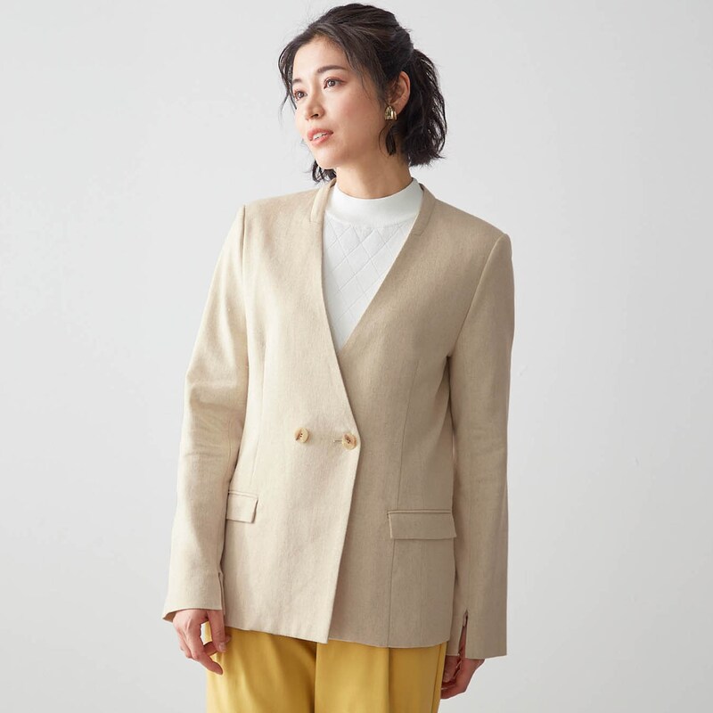 モデル身長168cm・Mサイズ着用 ※写真は撮影用のため着丈+2cmになります。