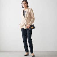 モデル身長168cm／M・股下64cm　※写真は撮影用のため股下+6cmになります。