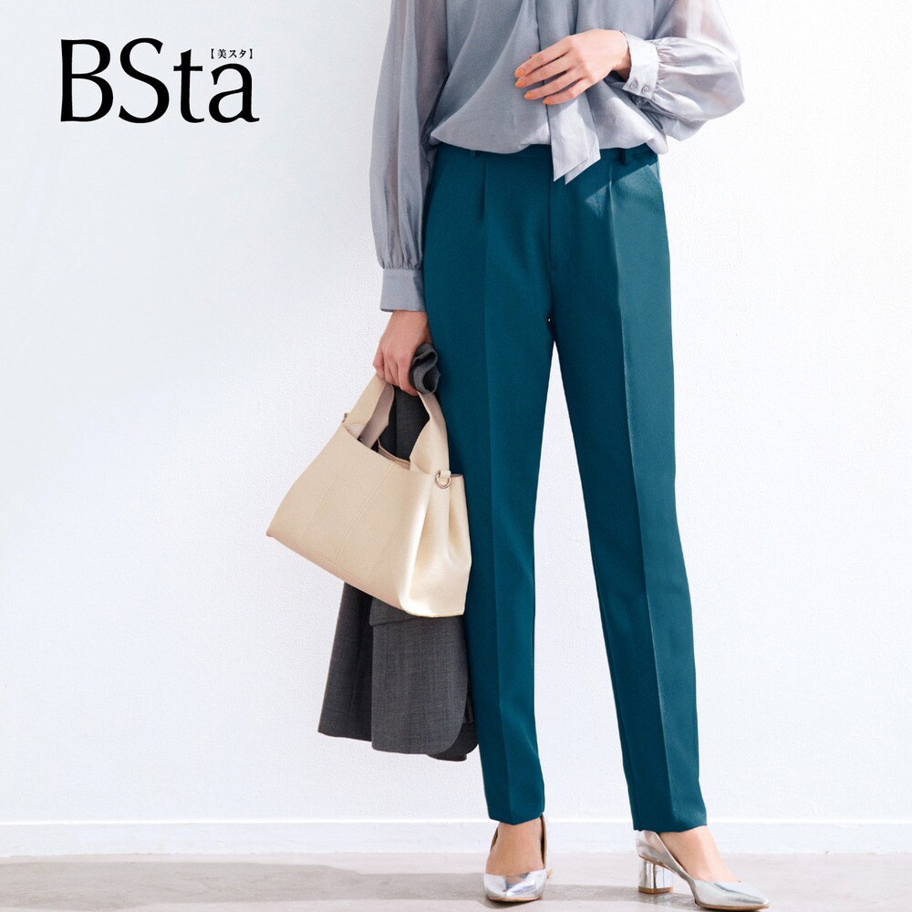 【スタイルノート/StyleNote】【新色追加】 タックテーパードパンツ【レギュラー】(丈が選べる)