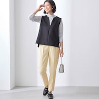 モデル身長168cm／M・股下64cm　※写真は撮影用のため股下+6cmになります。