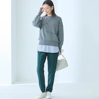 モデル身長172cm／M・股下64cm　※写真は撮影用のため股下＋6cmになります。
