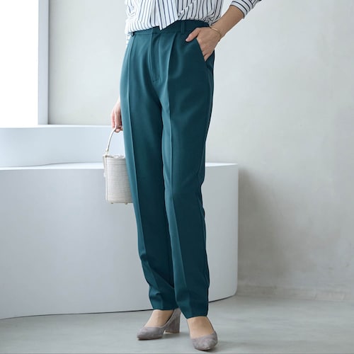 タックテーパードパンツ【レギュラー】(丈が選べる)