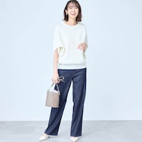 モデル身長169cm／64-91・股下68cm ※写真は撮影用のため股下+6cmになります。