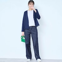 モデル身長169cm／64-91・股下68cm ※写真は撮影用のため股下+6cmになります。