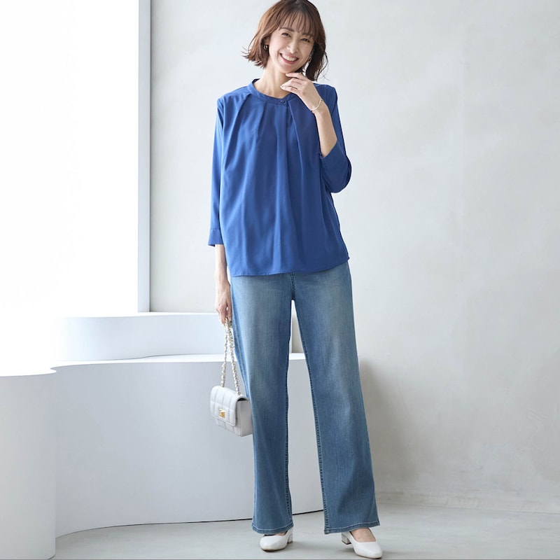 モデル身長169cm／64-91・股下68cm ※写真は撮影用のため股下+6cmになります。