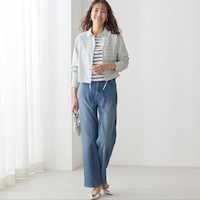 モデル身長173cm／64-91・股下68cm ※写真は撮影用のため股下+6cmになります。