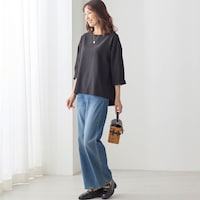 モデル身長173cm／64-91・股下68cm ※写真は撮影用のため股下+6cmになります。