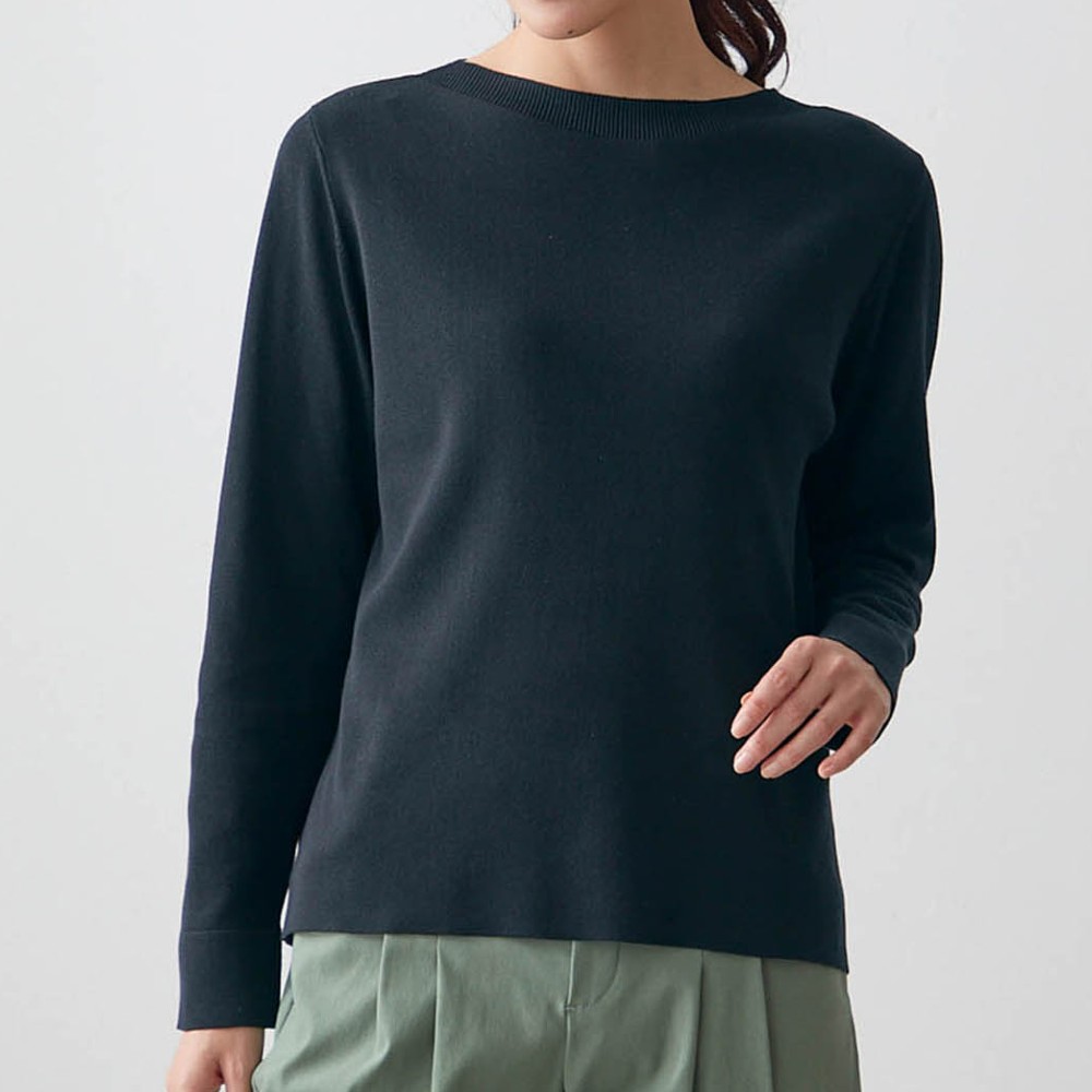 【スタイルノート/StyleNote】アセテート混Tシャツ感覚ニット【毛玉になりにくい】