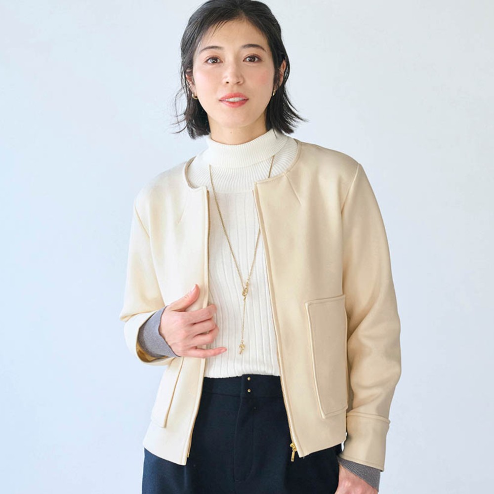 【エスエヌ バイ スタイルノート/SN by StyleNote】カットソーカルゼブルゾン【洗濯機OK】