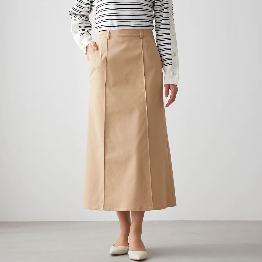 【エスエヌ バイ スタイルノート/SN by StyleNote】軽い穿き心地のリヨセル混チノスカート