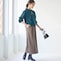 モデル身長170cm／M　※写真は撮影用のため総丈+6cmになります。