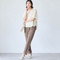 モデル身長168cm／M・股下66cm　※写真は撮影用のため股下+6cmになります。