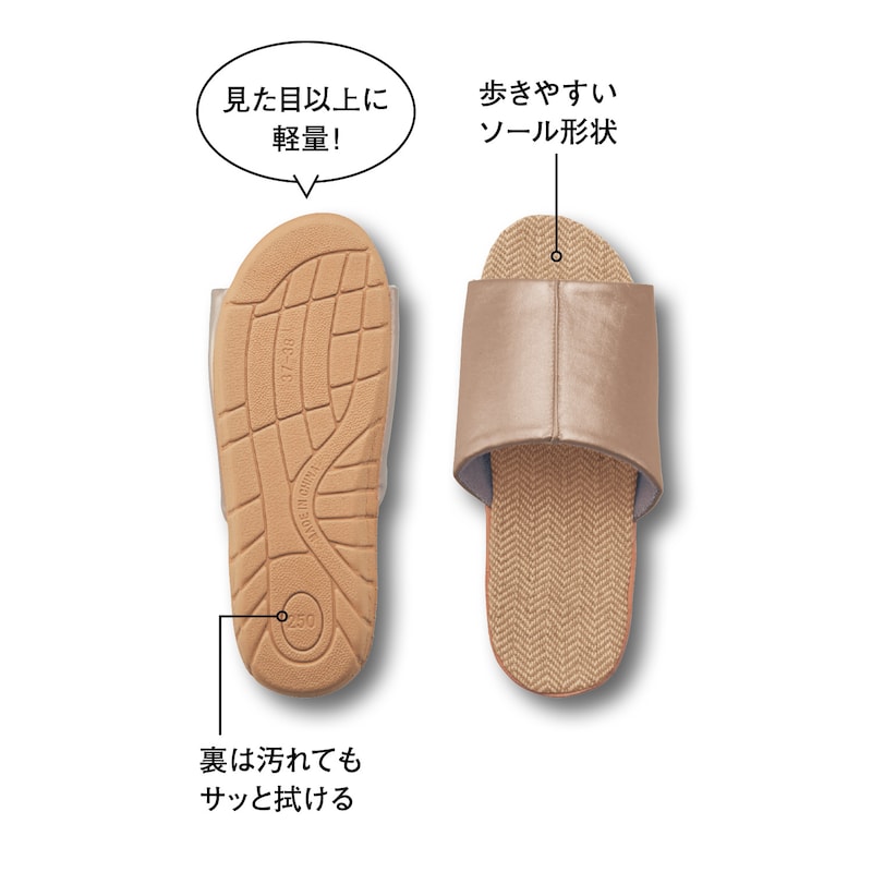 かかと裏面の数字は全長(mm)です。240：S、250：M、260：Lとなります.